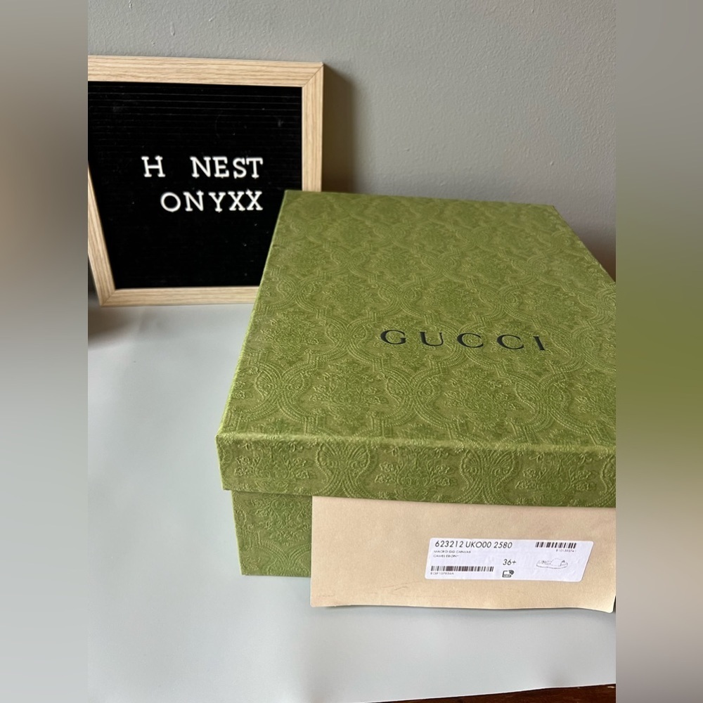 Empty Gucci slides box